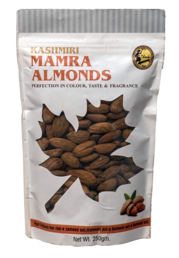 Kashmiri Mamra Almond 250gm Perfect Mamra  Almonds Perfection in colour , taste and fragrance.